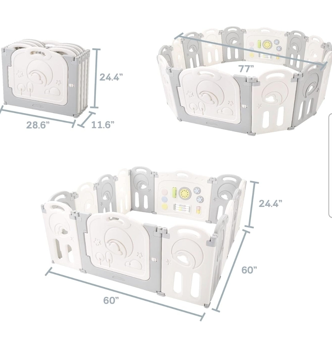 Equipment Costway Foldable 16 panel Playpen